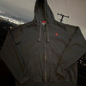 Black Polo Ralph Lauren zip-up hoodie